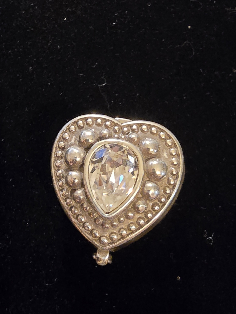 Brighton  heart-shaped silver plated trinket heart